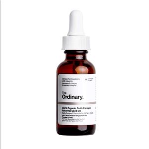 The Ordinary 100% organic cold-pressed rose hip seed oil.